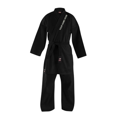 8 oz. Alpha Custom Black Light Weight Karate Uniform - Summo Sports