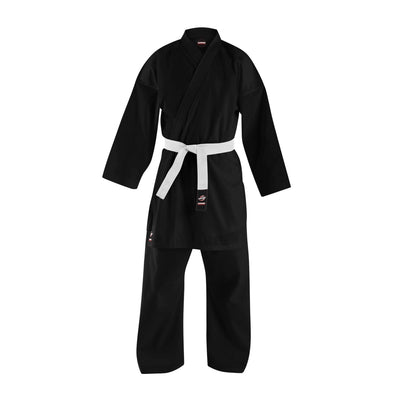 8 oz. Plain Black Light Weight Karate Uniform - Summo Sports