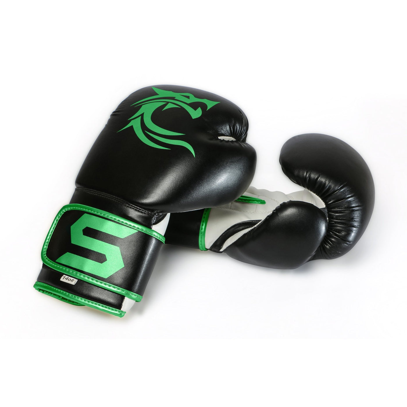 Dragon Green Leather Boxing Training Gloves - Summo Sports