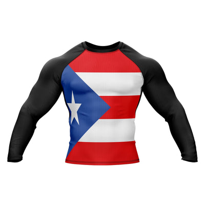 Puerto Rico Patriotic Rash Guard For Men/Women - Summo Sports