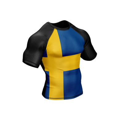 Sweden Patriotic Rash Guard For Men/Women - Summo Sports
